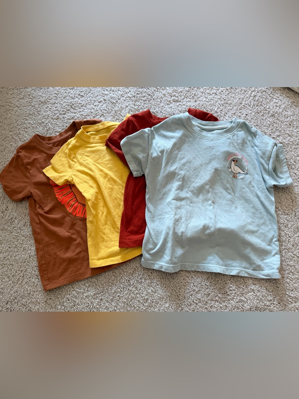 Cat & Jack Toddler Boys 3T T Shirt Lot Bundle 4 Short Sleeve Graphic Play Shirts